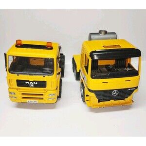 Bruder 1:16 Scale Construction Truck Lot (2) MAN TGA & Mercedes-Benz Actros VTG
